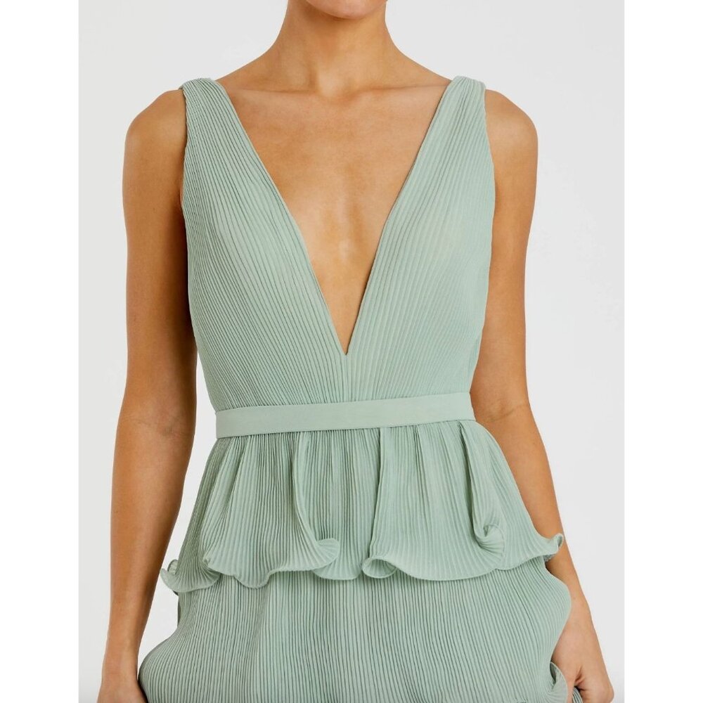 Mac Duggal Mint Green Ruffled Maxi Dress - Picture 3 of 6